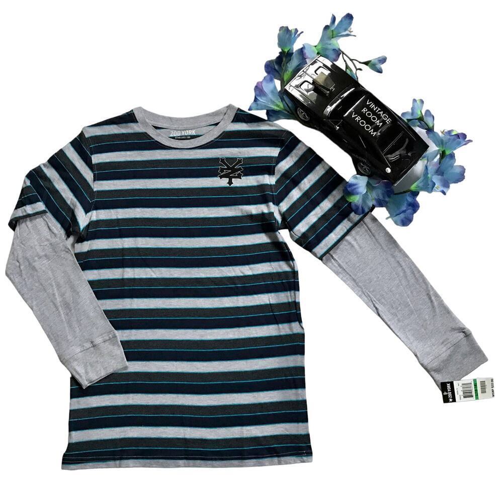 Zoo York NWT Striped Long Sleeves Shirt Boys L (16-18)
